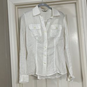 Banana Republic linen blouse sz S EUC